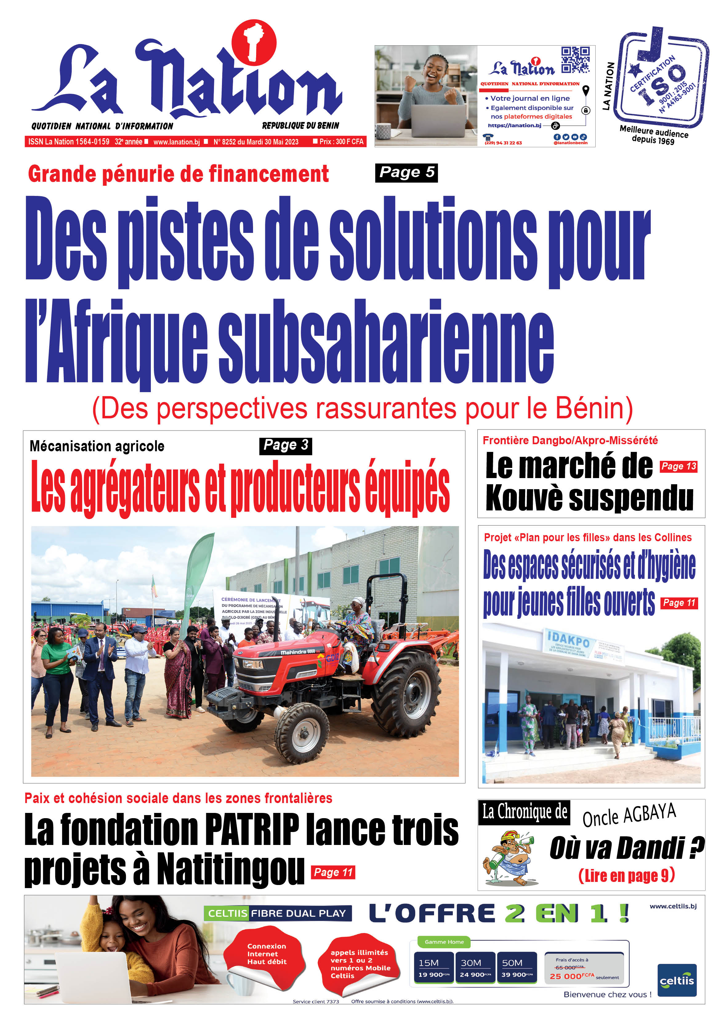 Quotidien "La Nation" du 30 Mai 2023