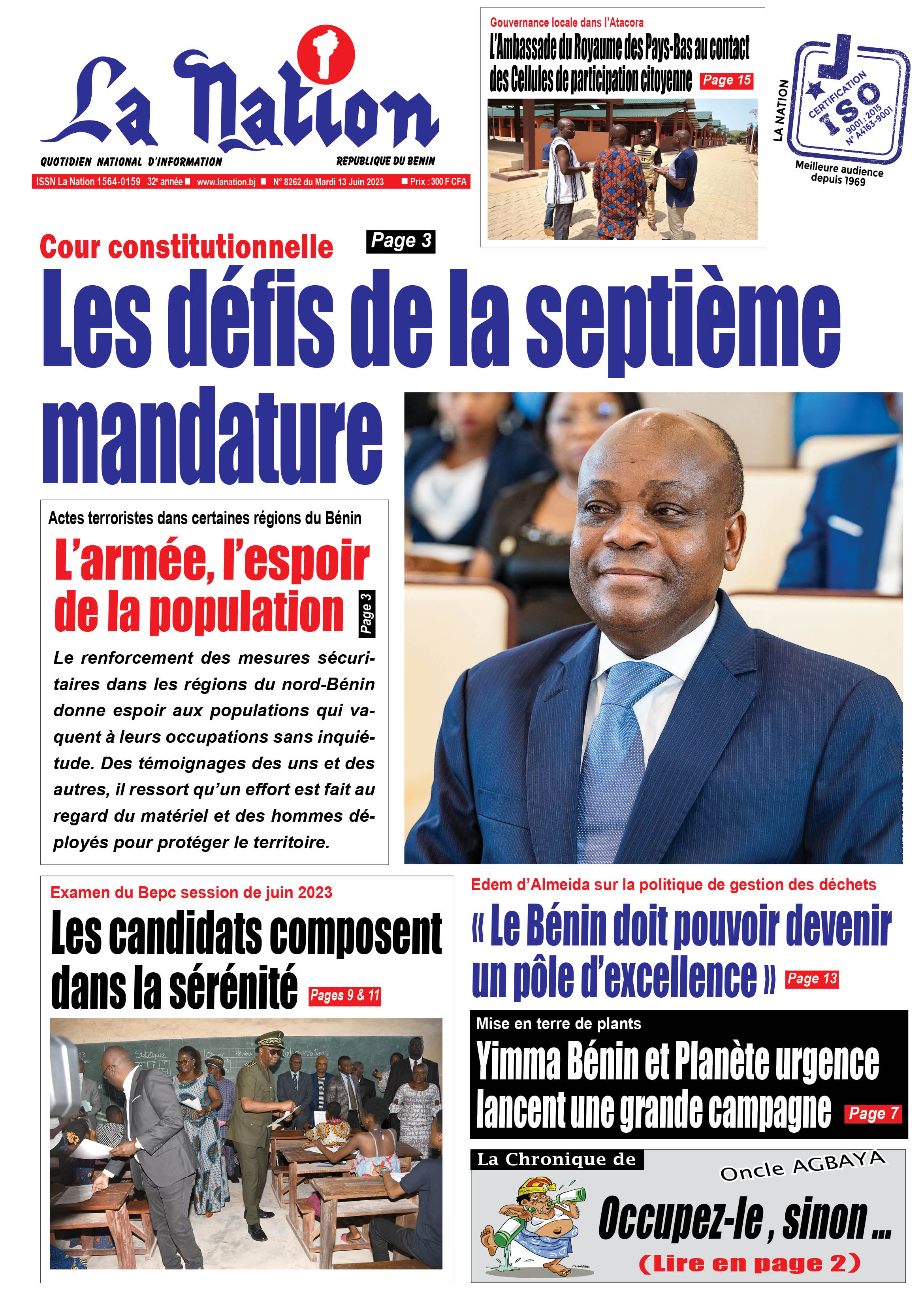 Quotidien ''La Nation'' du 13 Juin 2023