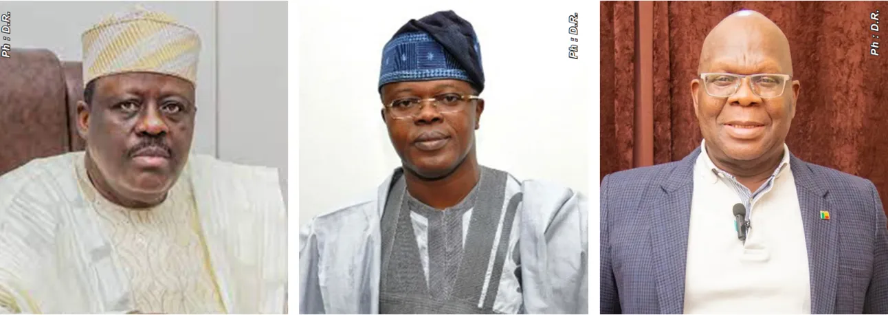 Louis Vlavonou, l’Assemblée nationale  membre du parti Up-R,  Eric Houndété, vice-président du parti  Les Démocrates et Comlan Benoît Dègla, député du Bloc  républicain