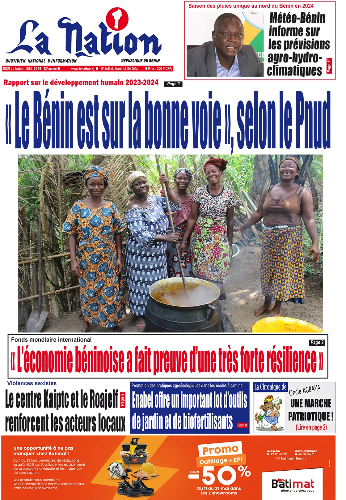 Quotidien ''La Nation'' du 14 Mai 2024