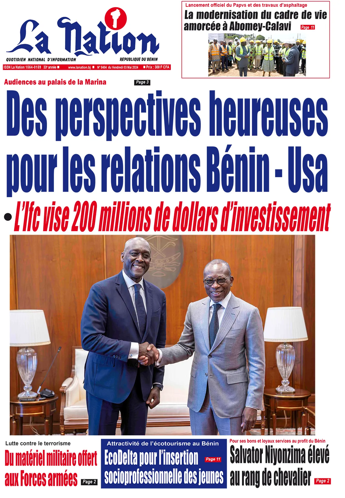 Quotidien ''La Nation'' du 03 Mai 2024