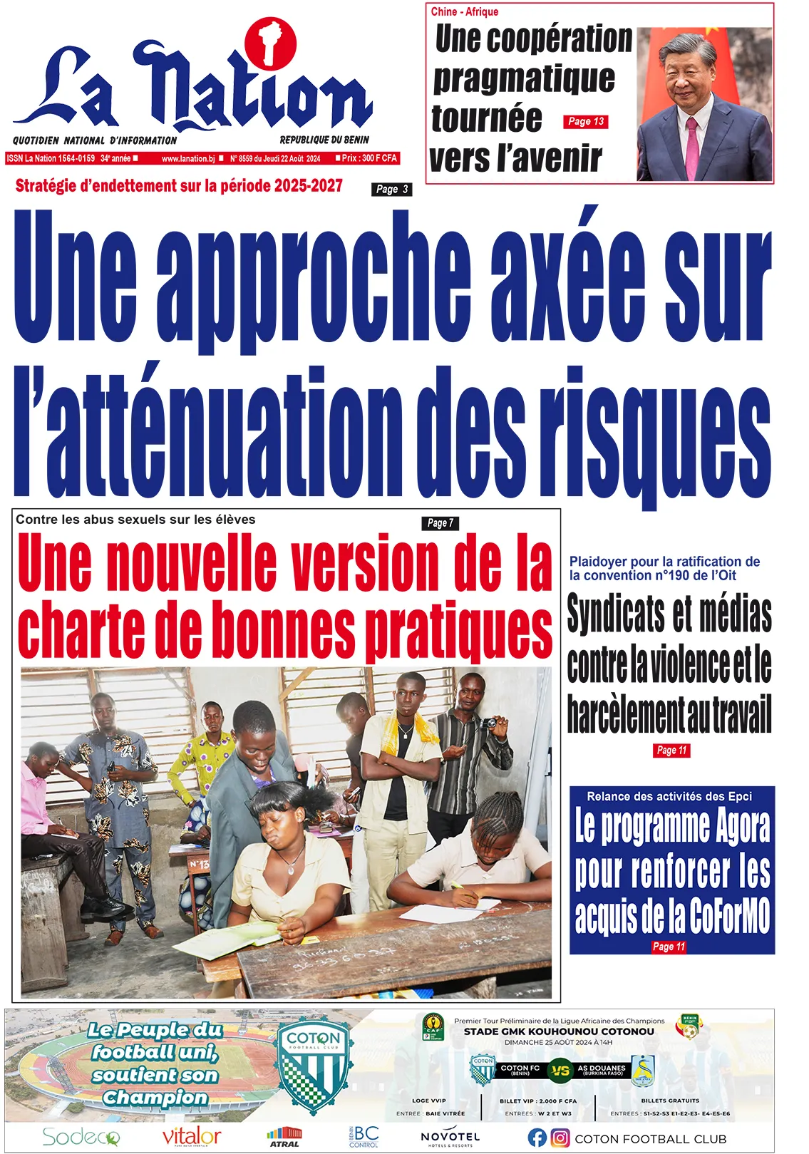 Quotidien ''La Nation'' du 22 Août 2024