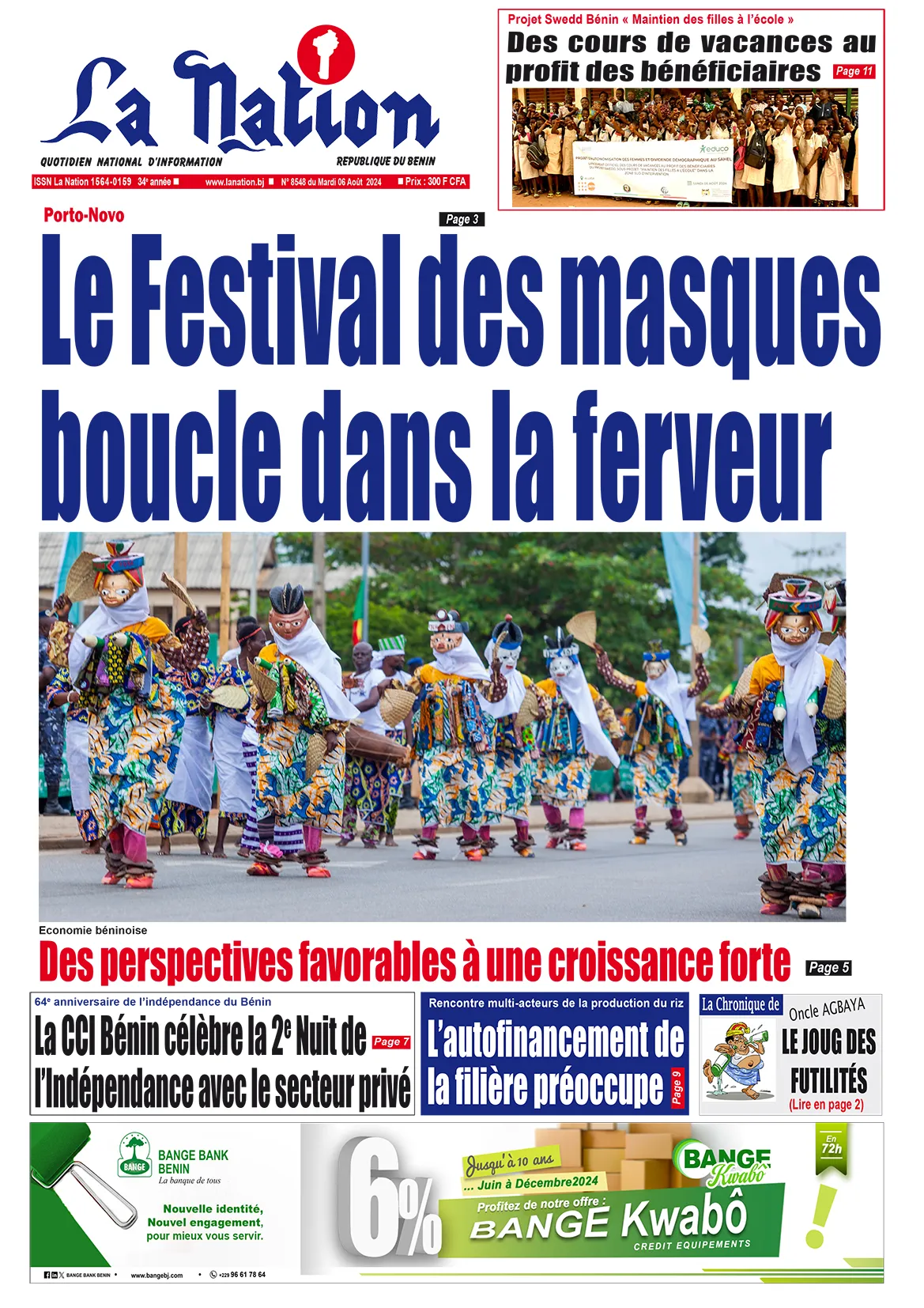 Quotidien ''La Nation'' du 06 Août 2024