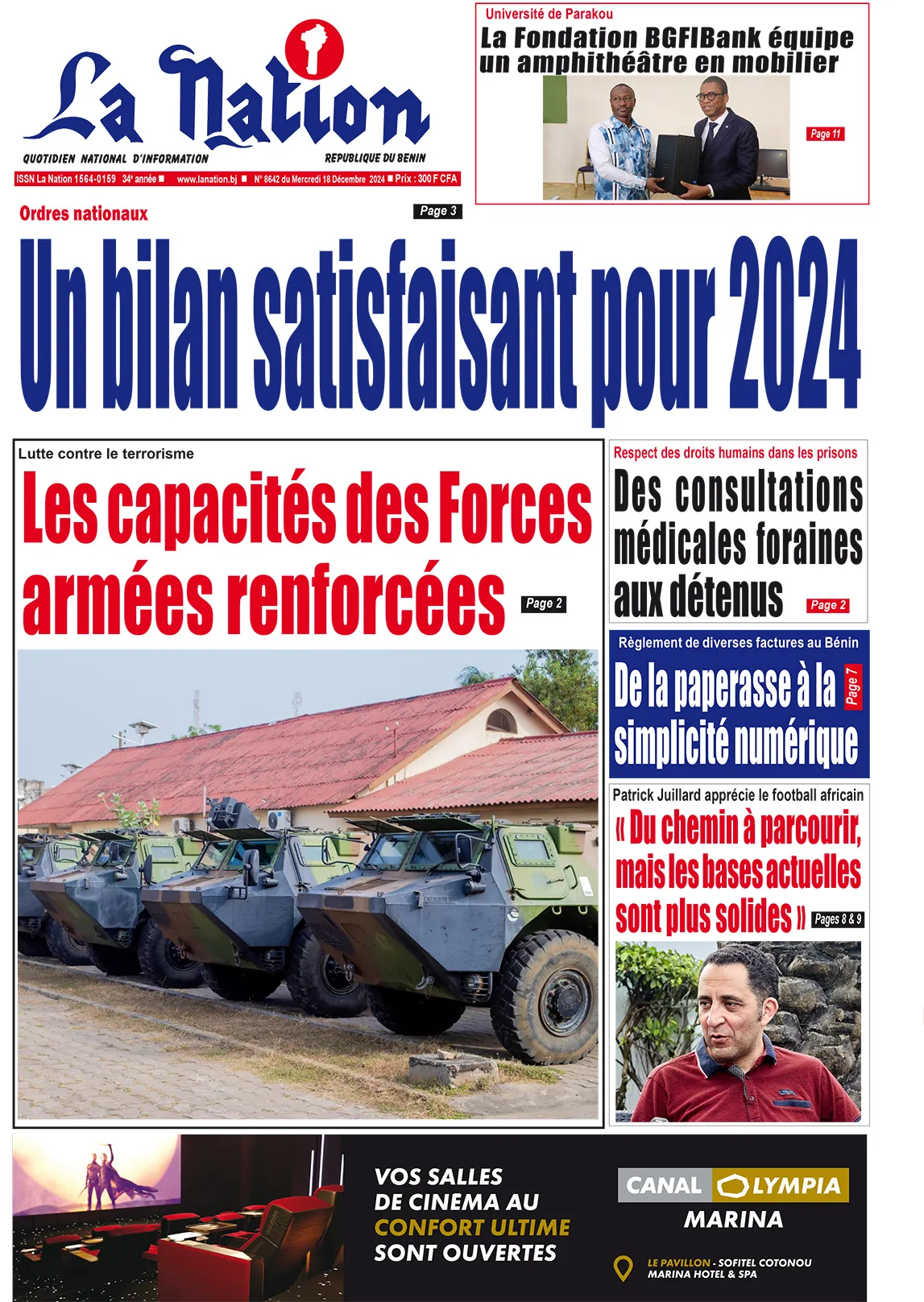 Quotidien ''La Nation'' du 18 Décembre 2024