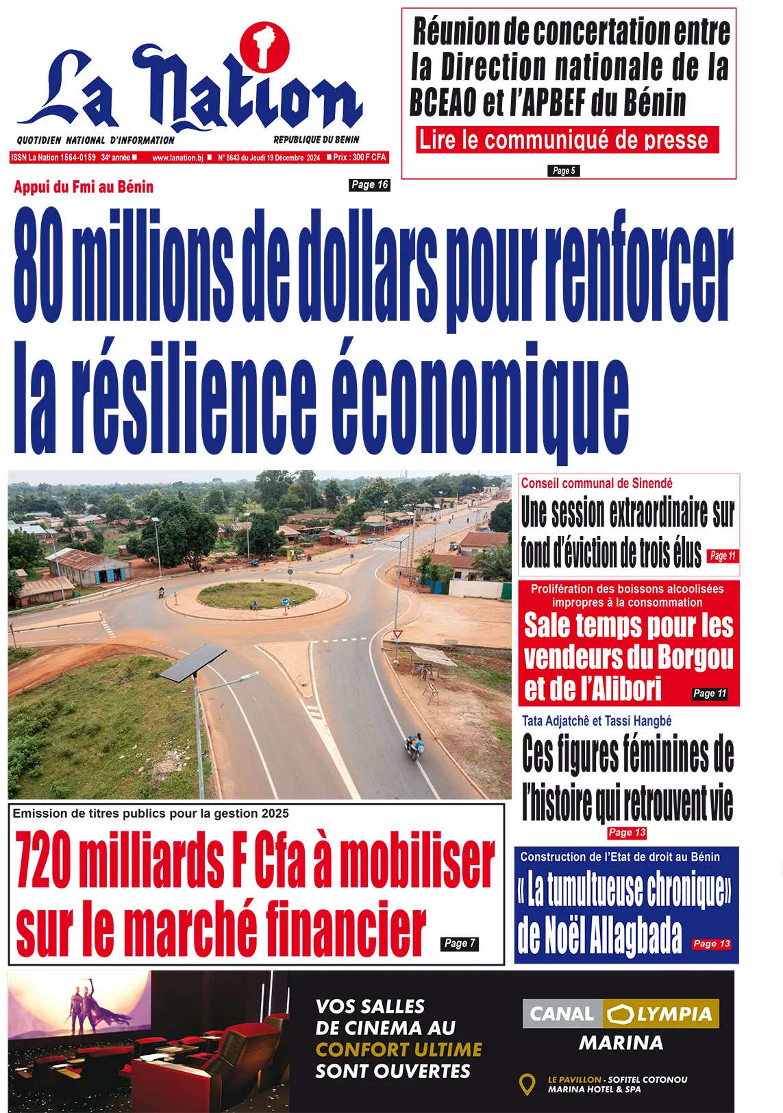 Quotidien ''La Nation'' du 19 Décembre 2024