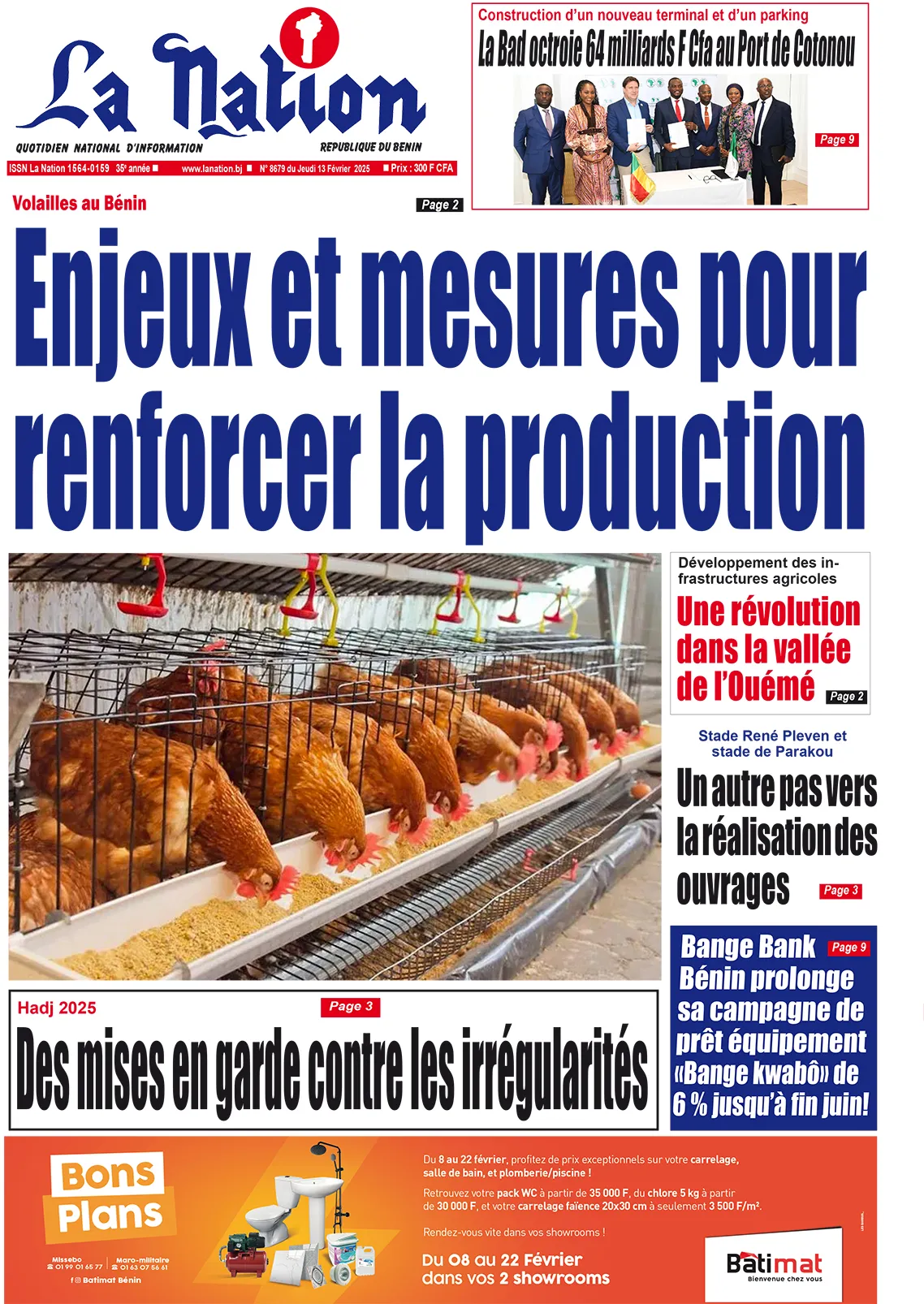 Quotidien ''La Nation'' du 13 Février 2025