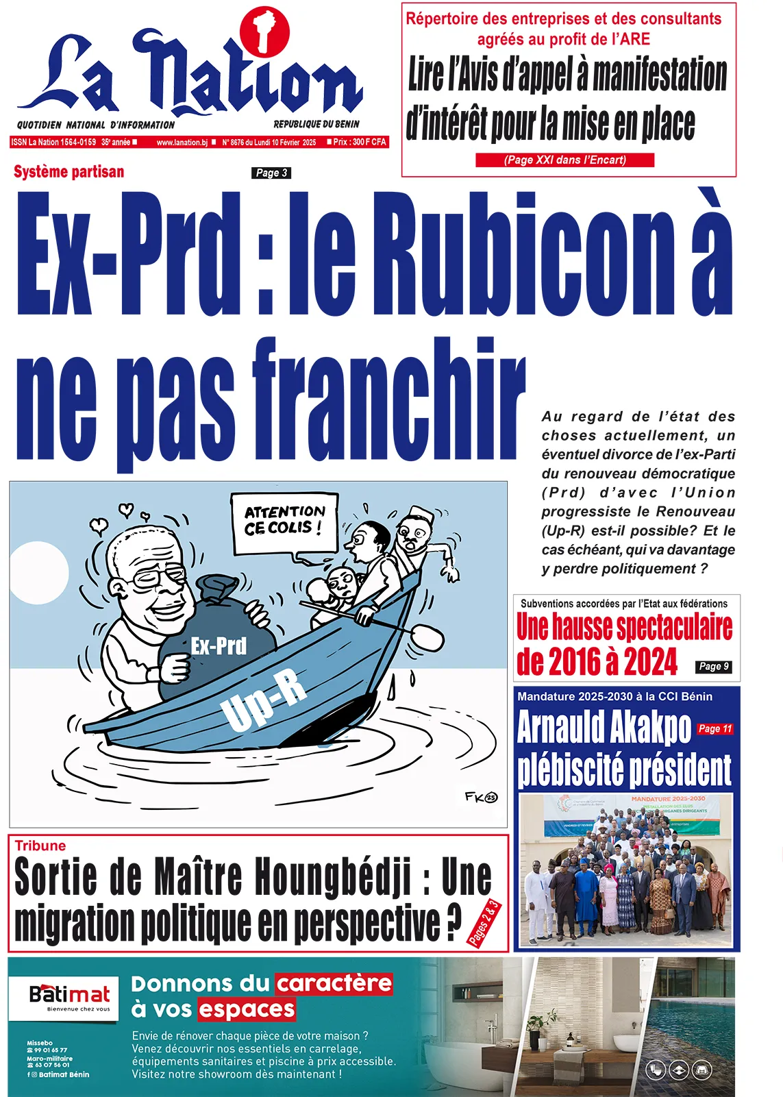 Quotidien ''La Nation'' du 10 Février 2025