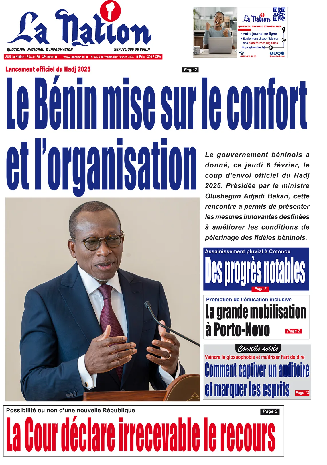 Quotidien ''La Nation'' du 07 Février 2025