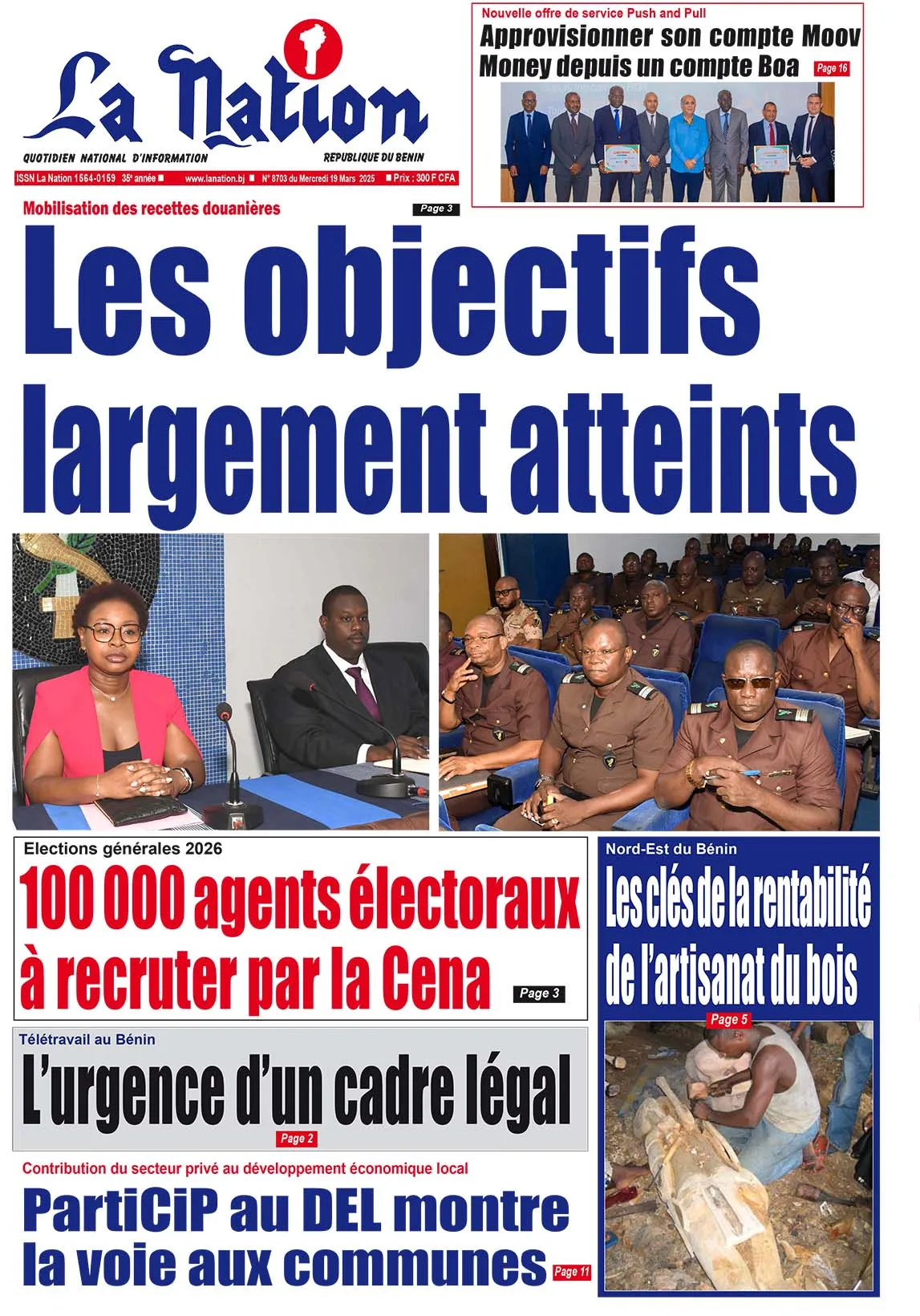 Quotidien ''La Nation'' du 19 Mars 2025