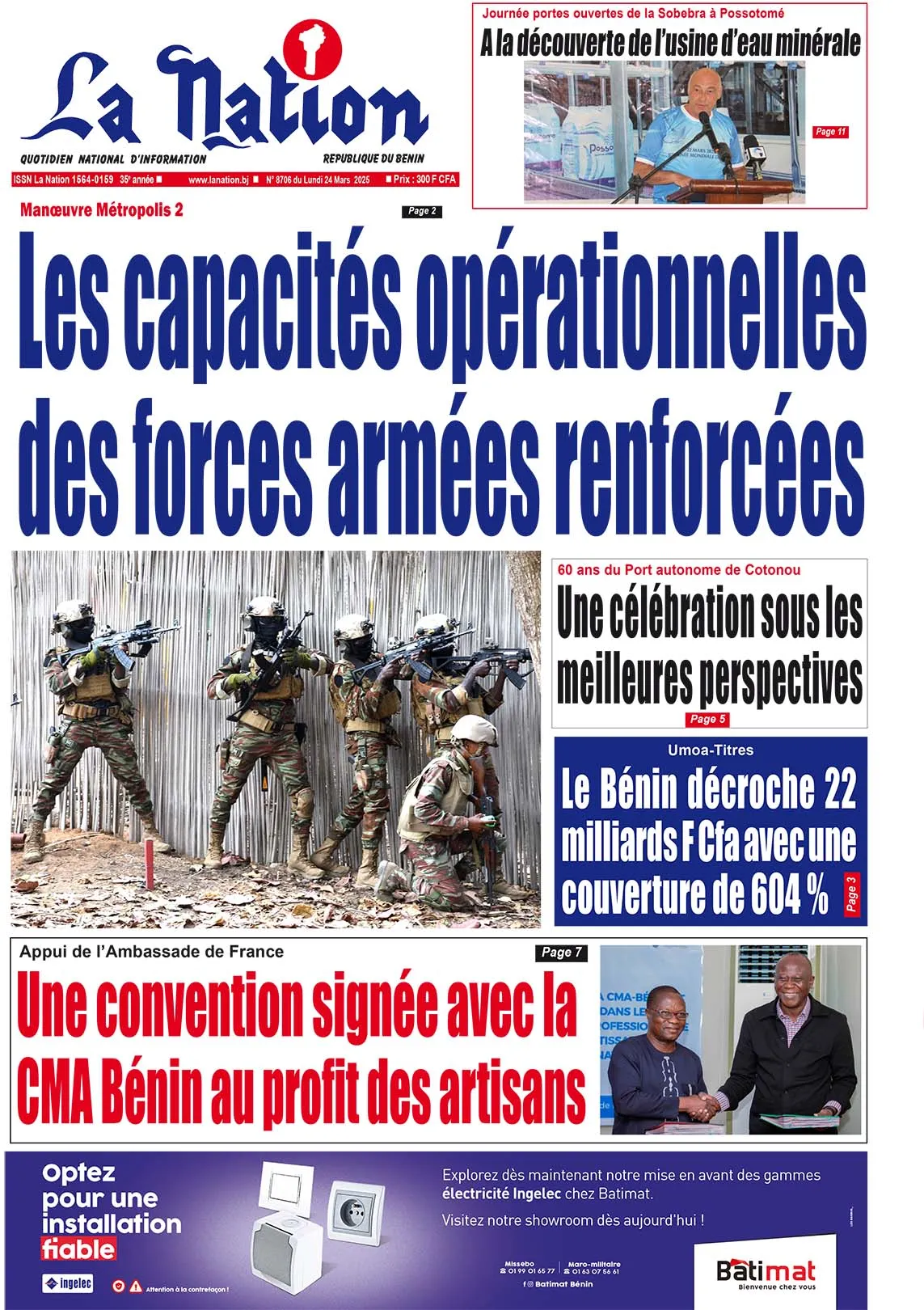 Quotidien ''La Nation'' du 24 Mars 2025