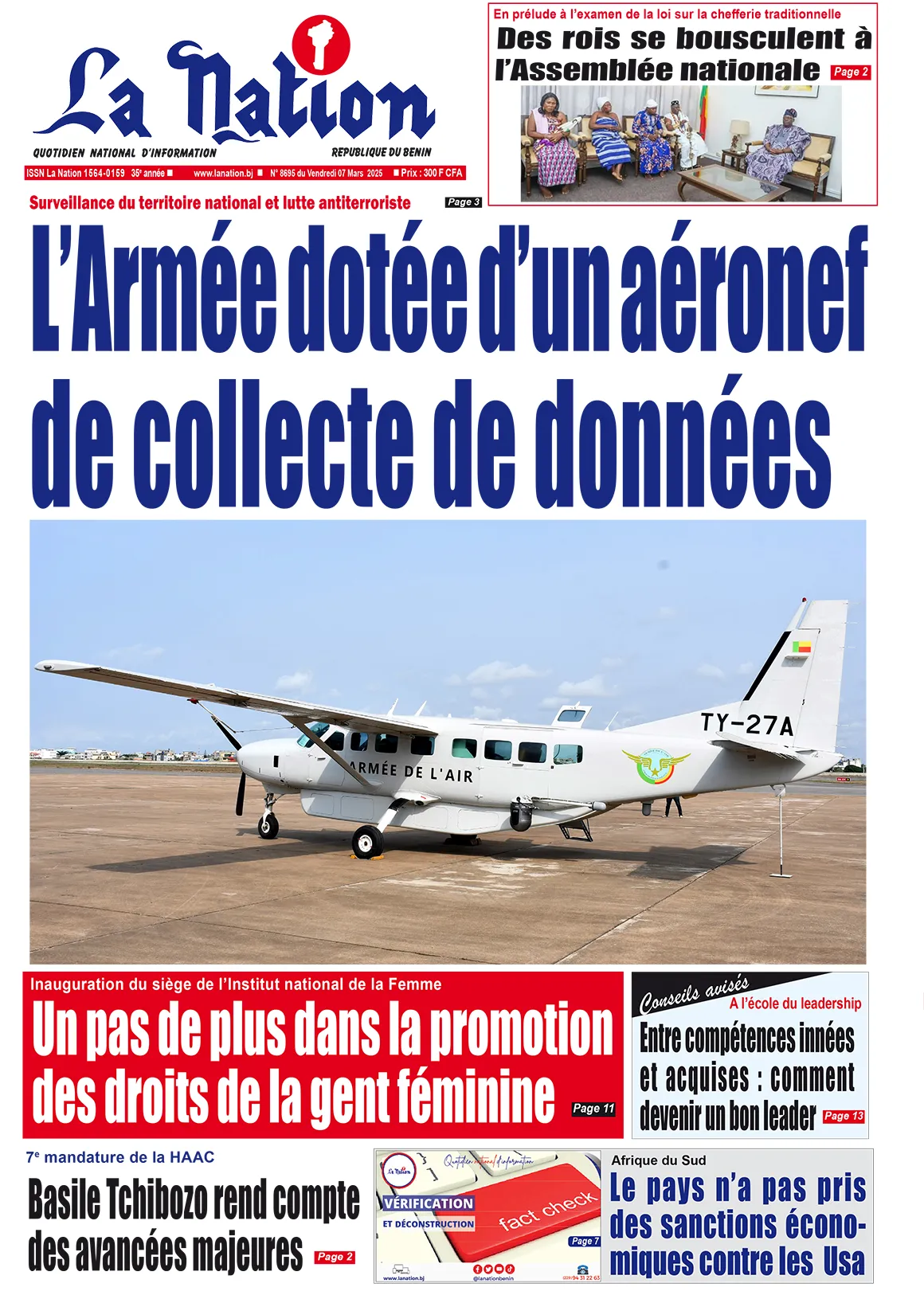 Quotidien ''La Nation'' du 07 Mars 2025