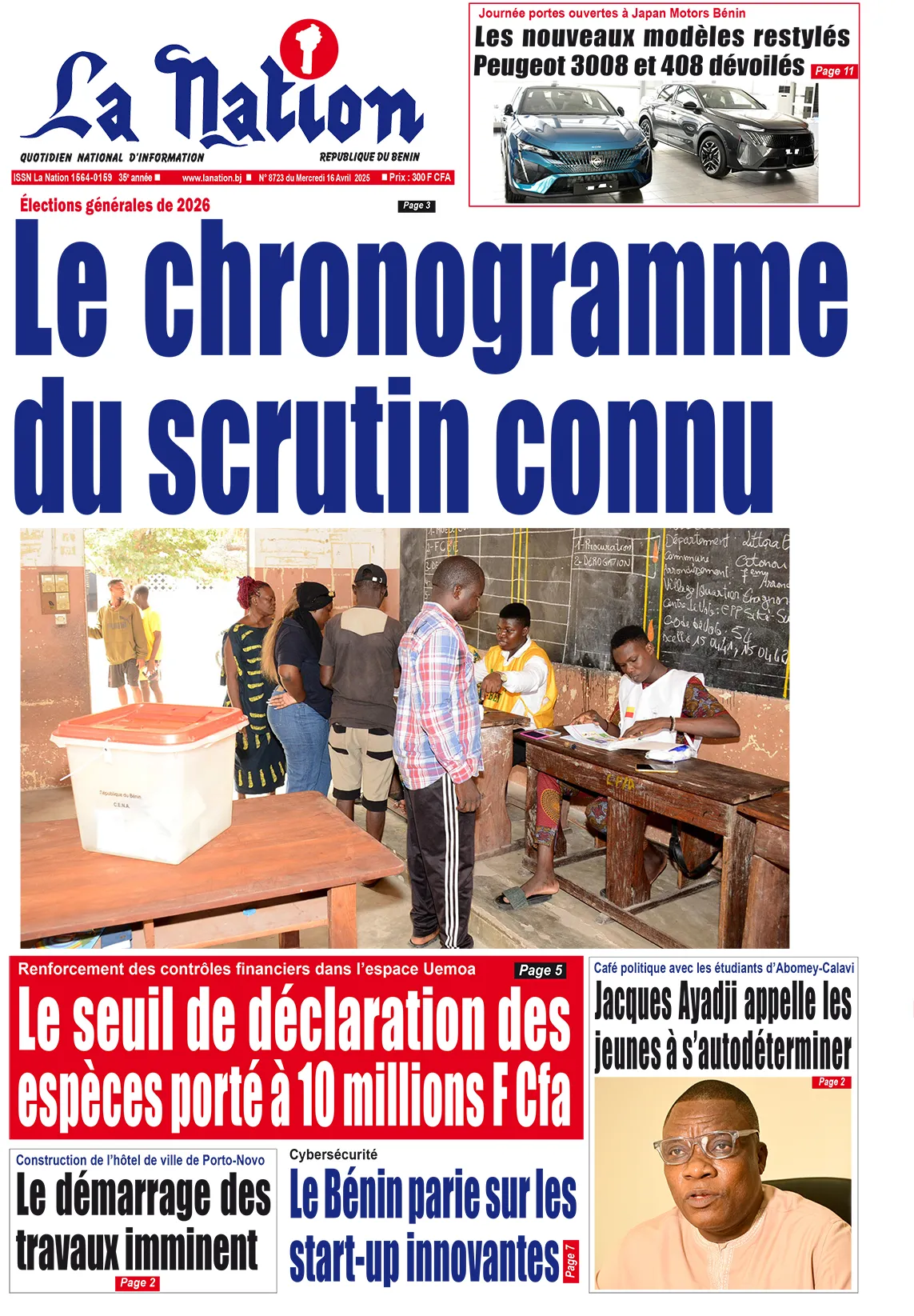 Quotidien ''La Nation'' du 16 Avril 2025