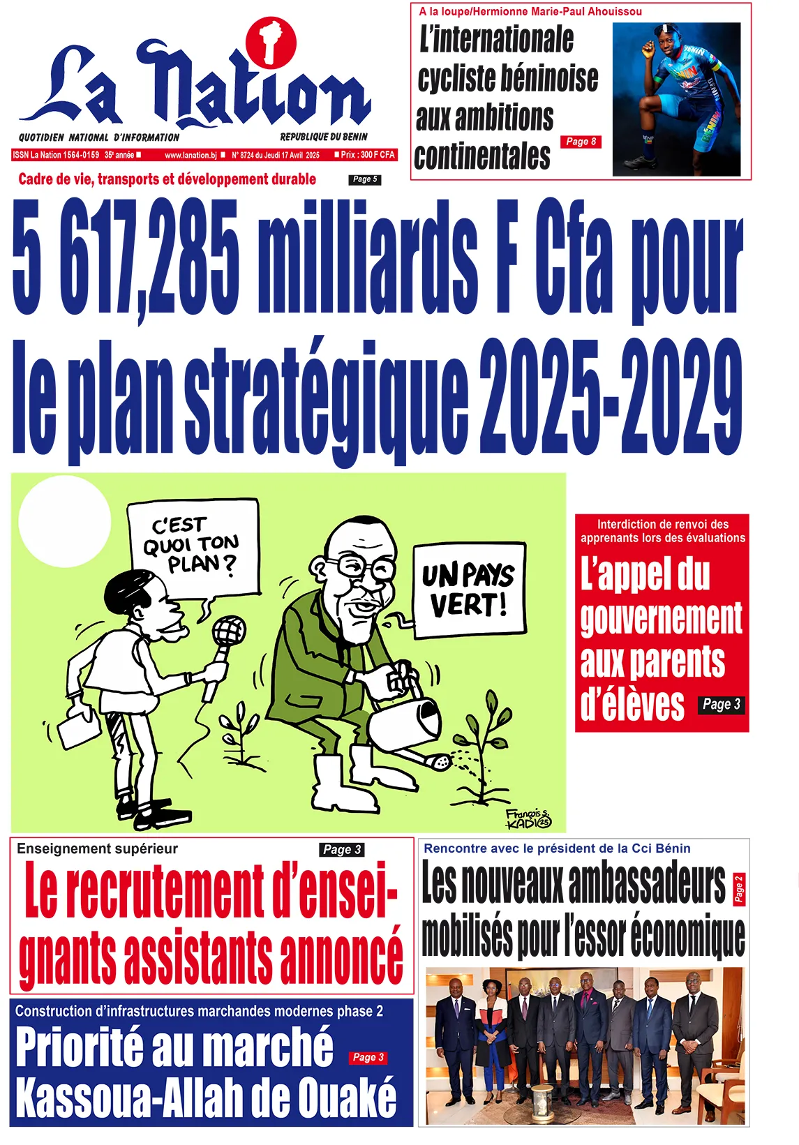 Quotidien ''La Nation'' du 17 Avril 2025