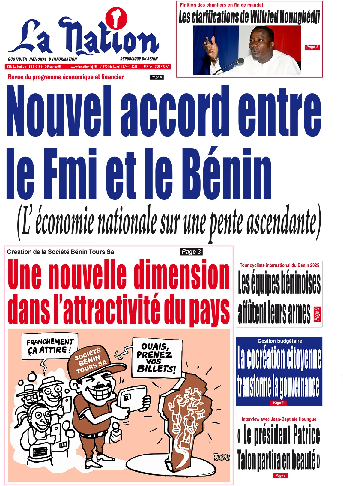 Quotidien ''La Nation'' du 14 Avril 2025