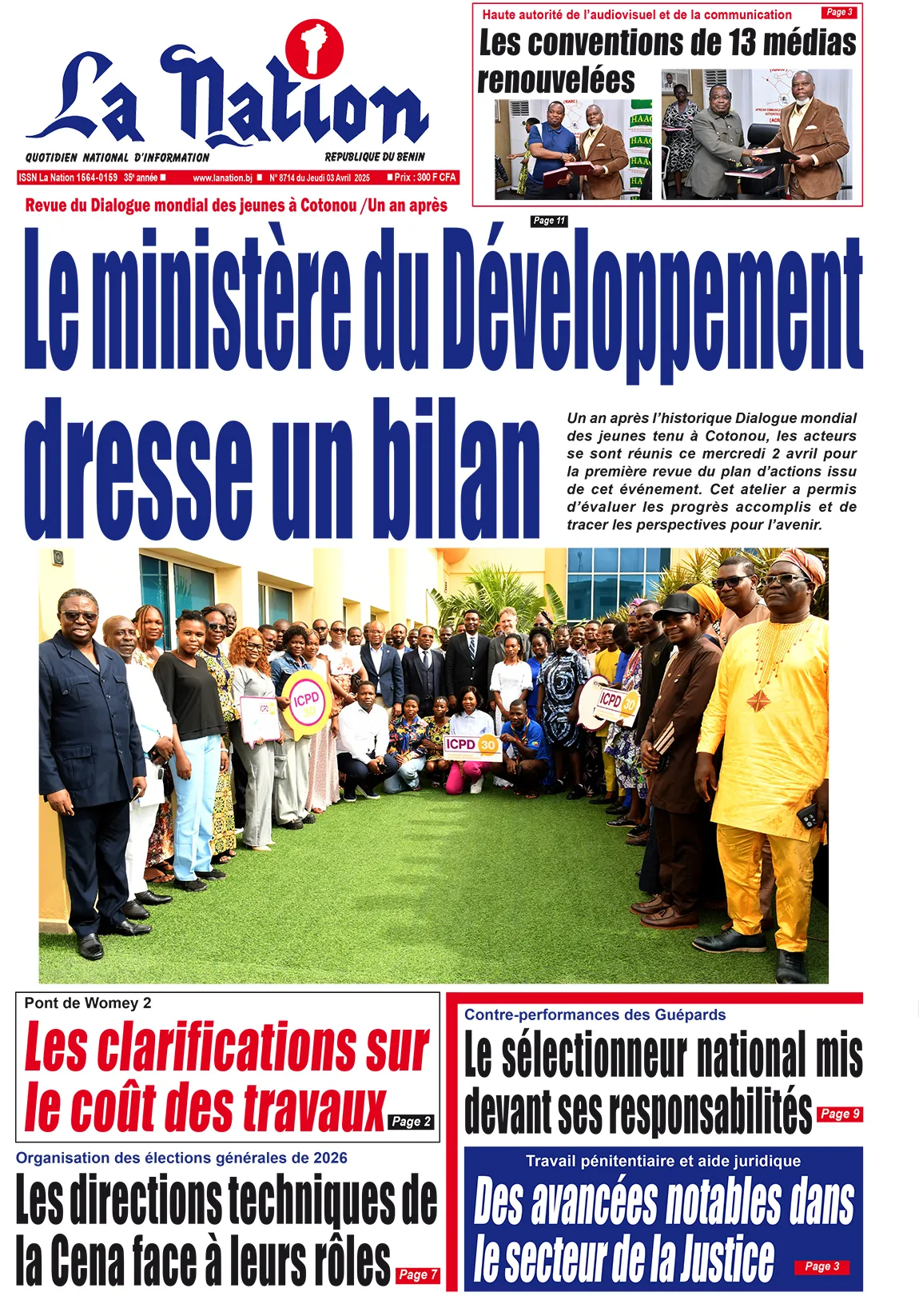 Quotidien ''La Nation'' du 03 Avril 2025