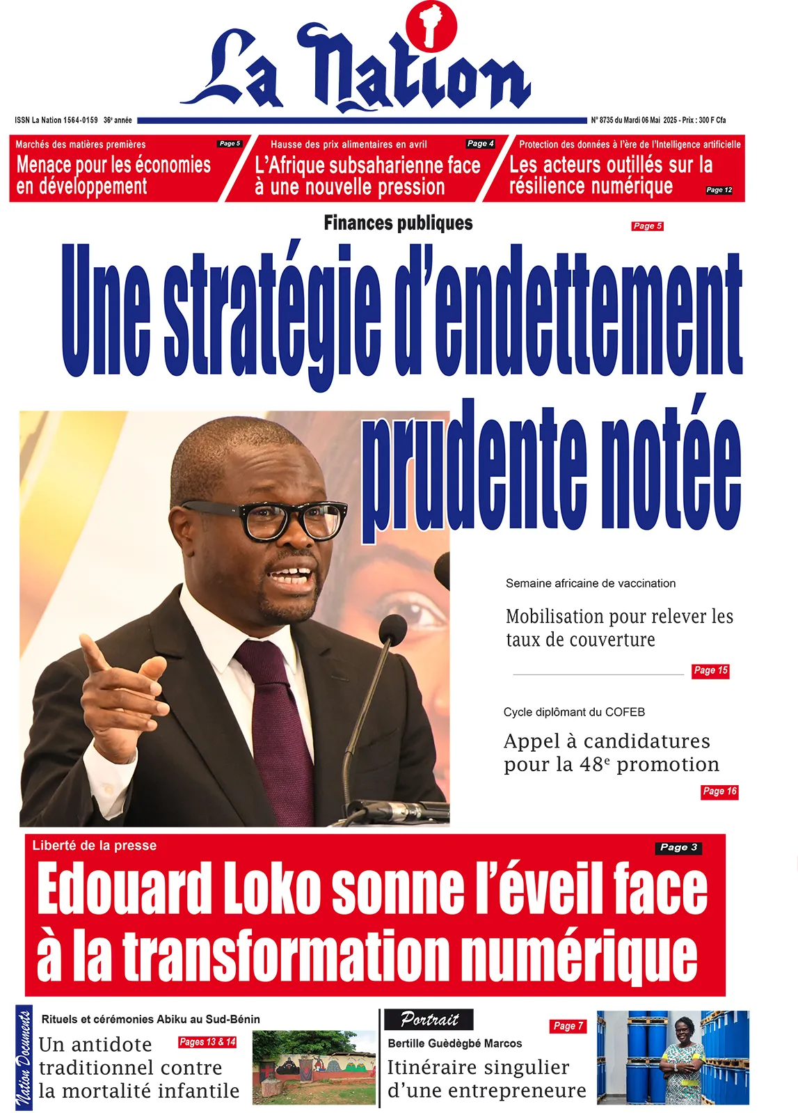 Quotidien ''La Nation'' du 06 Mai 2025