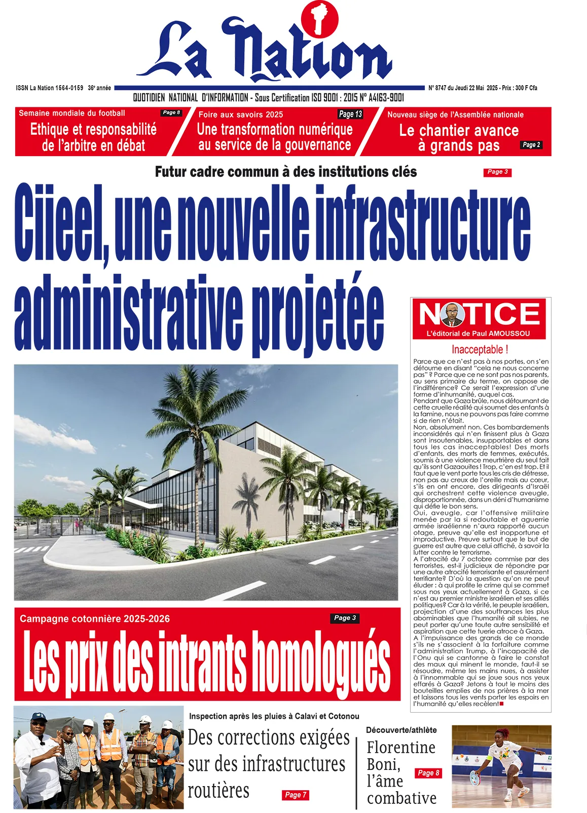 Quotidien ''La Nation'' du 22 Mai 2025