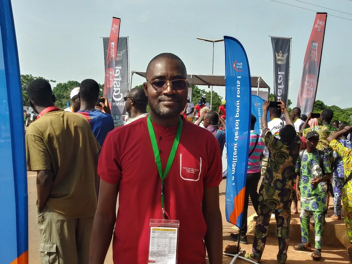 Apollinaire Golou, directeur de la Communication de la Fbc et responsable média du 20e Tour cycliste du Bénin