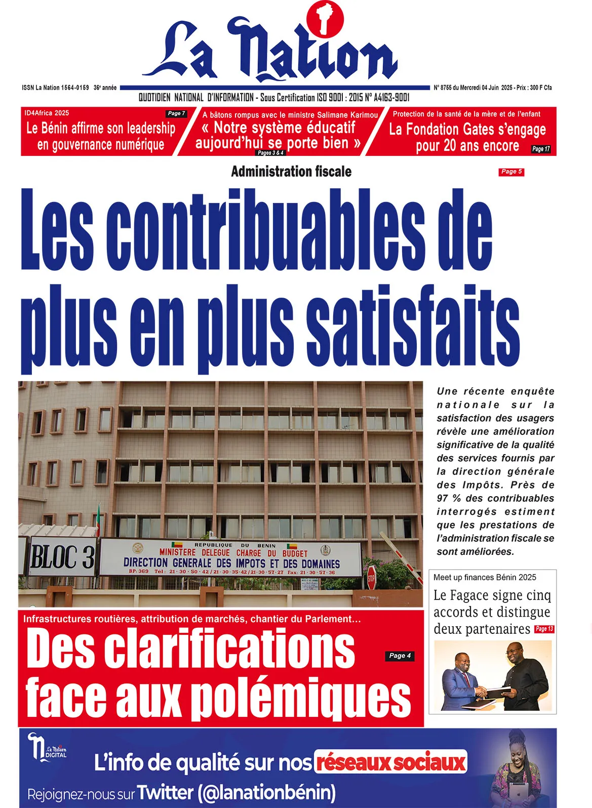 Quotidien La Nation du 04 Juin 2025