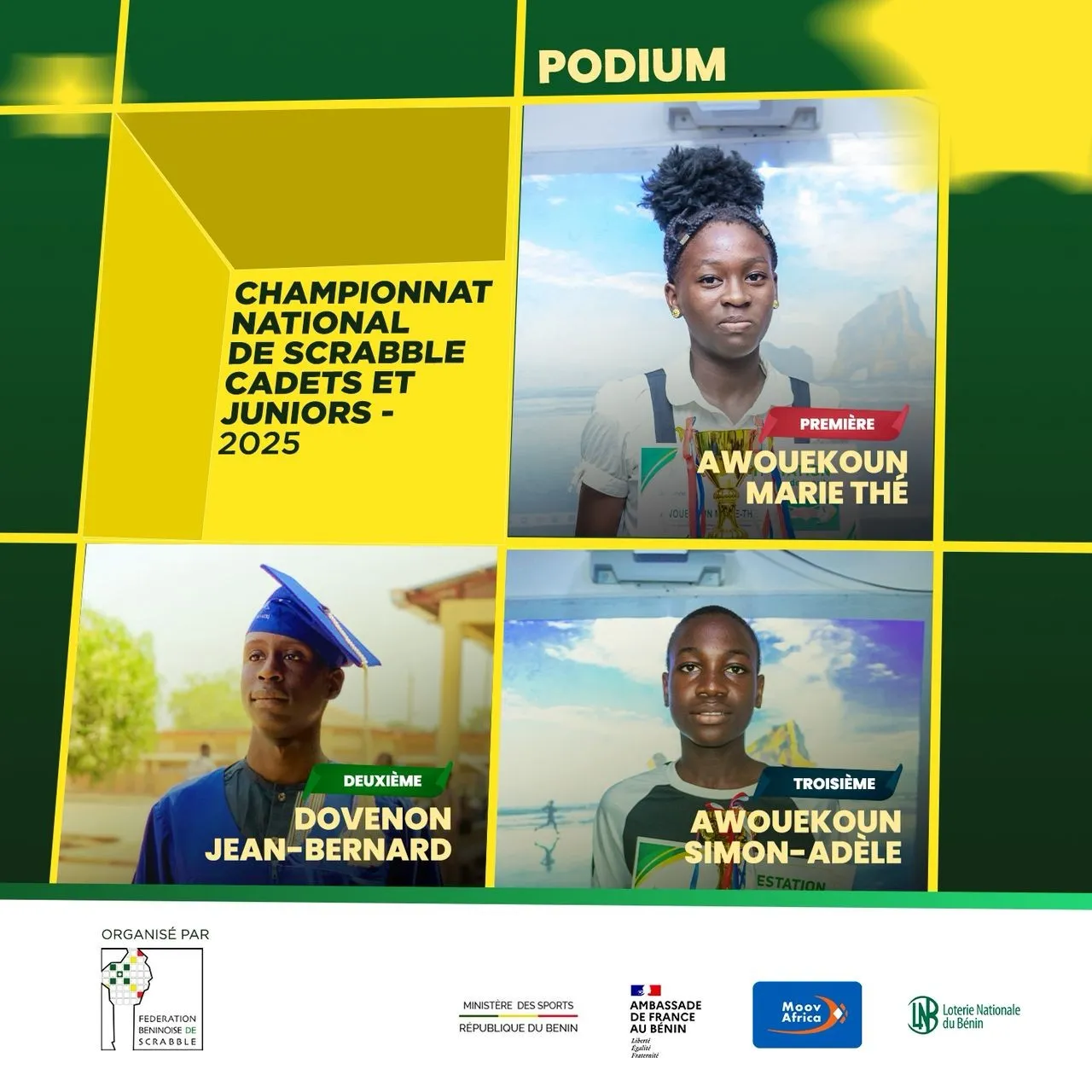 Une génération de jeunes scrabbleurs aguerris, prêts à porter les couleurs du Bénin sur la scène internationale
