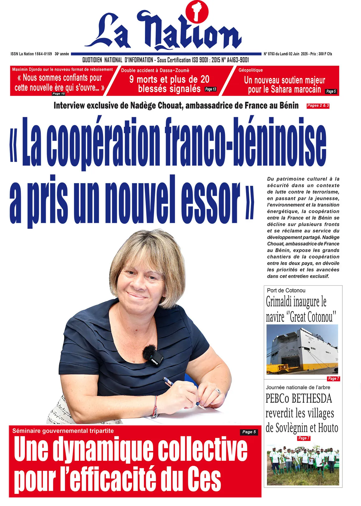 Quotidien La Nation du 02 Juin 2025