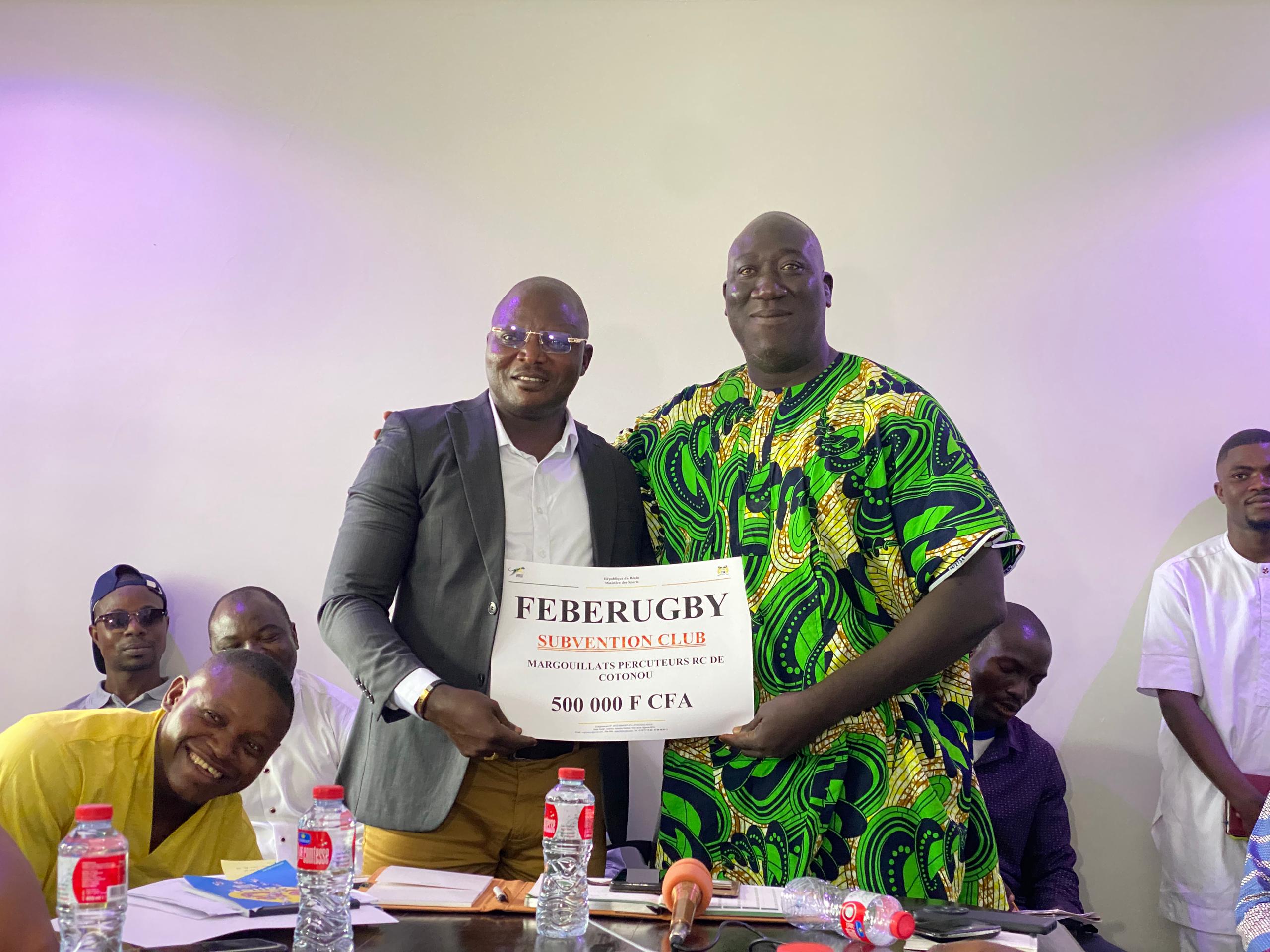 Le président de la Fébérugby, Hervé Assogba, invite les clubs à  faire bon usage de la subvention