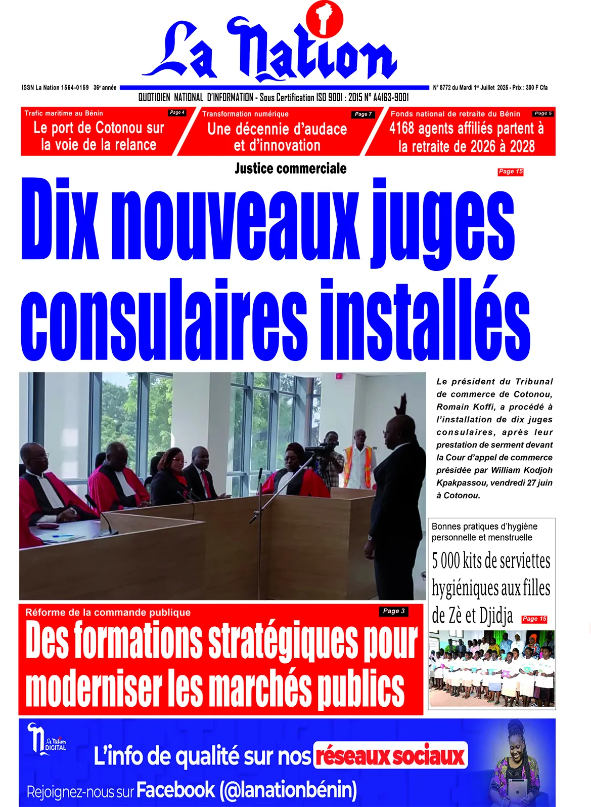 Quotidien La Nation du 1er Juillet 2025