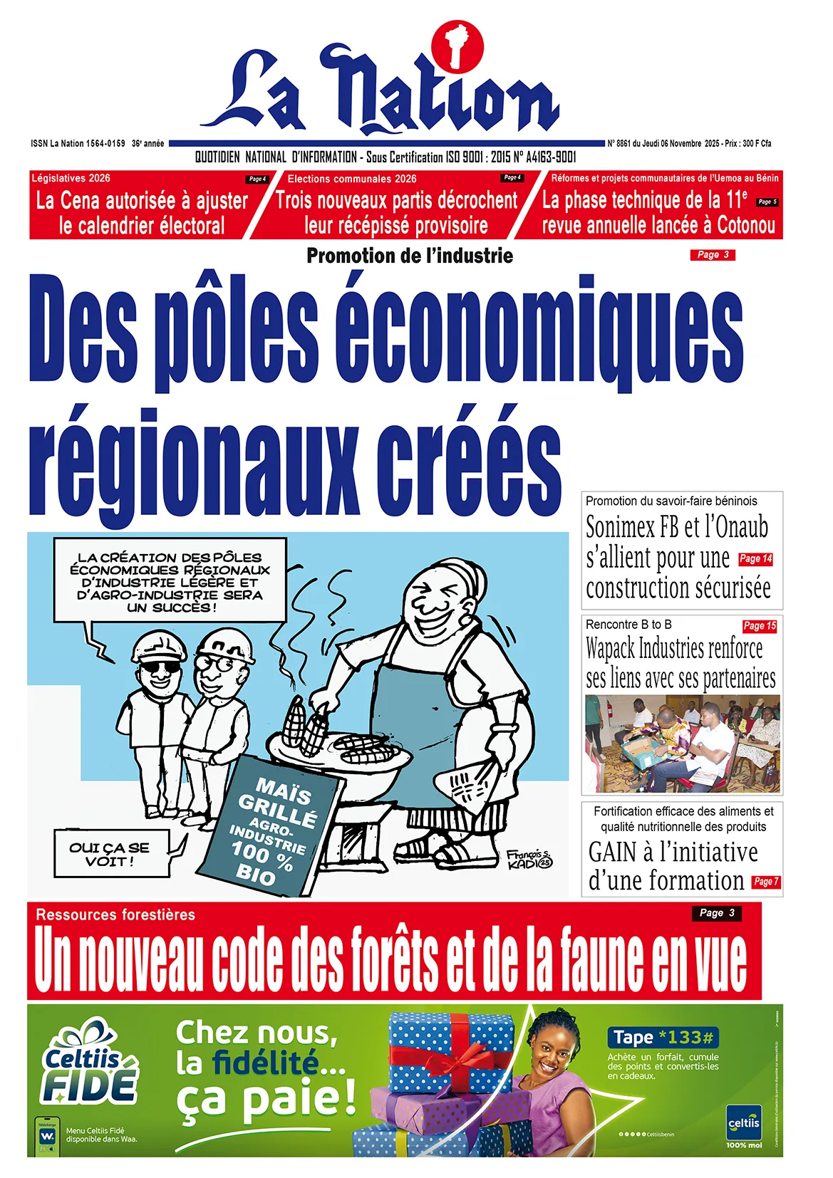 Quotidien '' LA NATION '' du 06 Novembre 2025