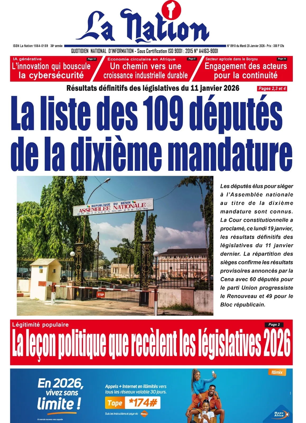 Quotidien "LaNation" du 20 Janvier 2026