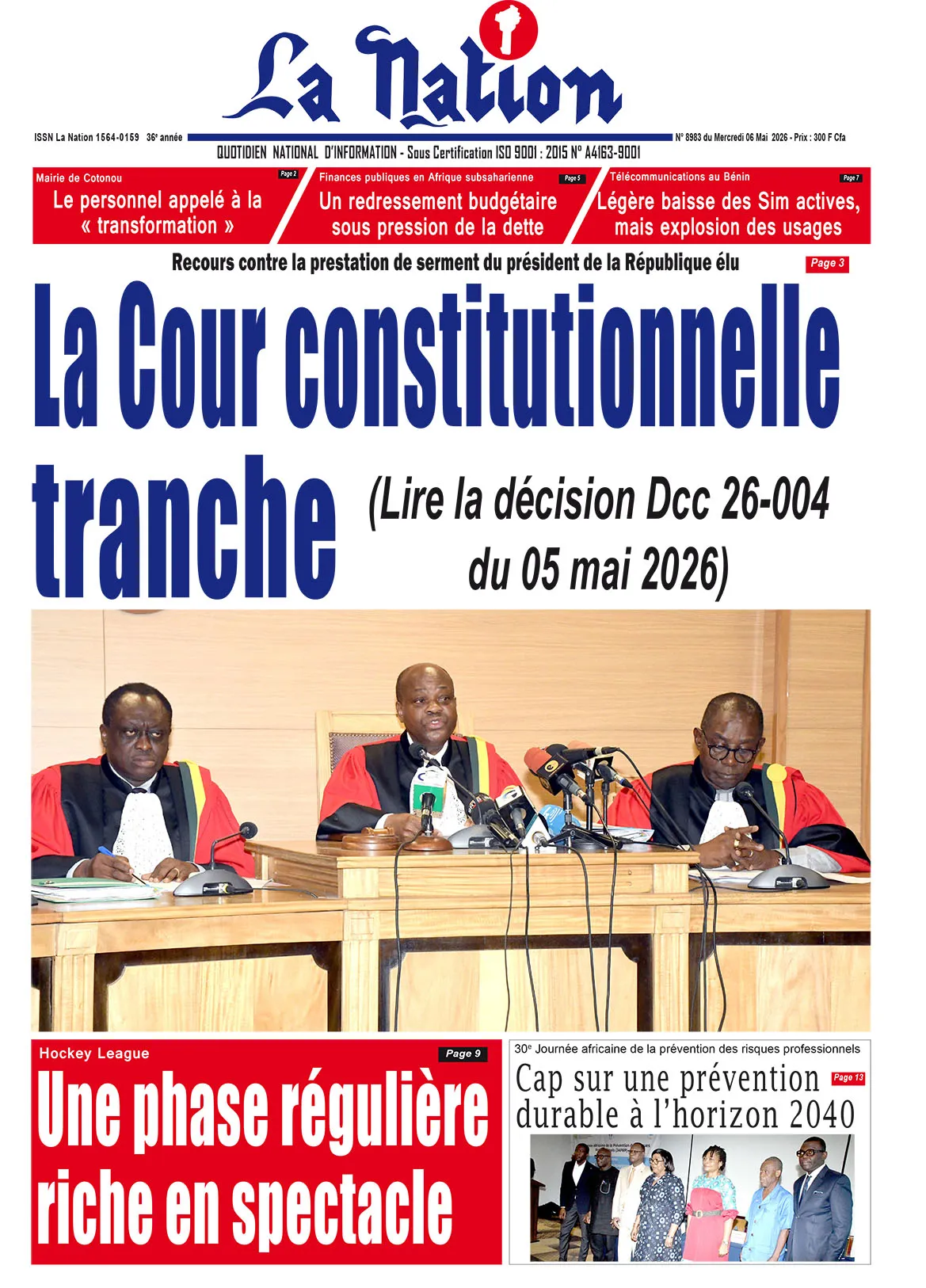 Quotidien '' LA NATION '' du 06 Mai 2026