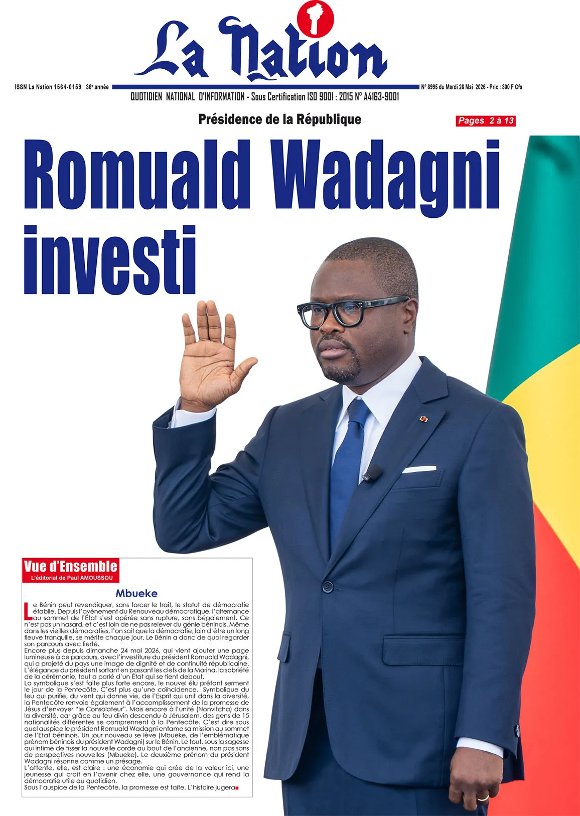 Quotidien "La Nation" 26 Mai 2026