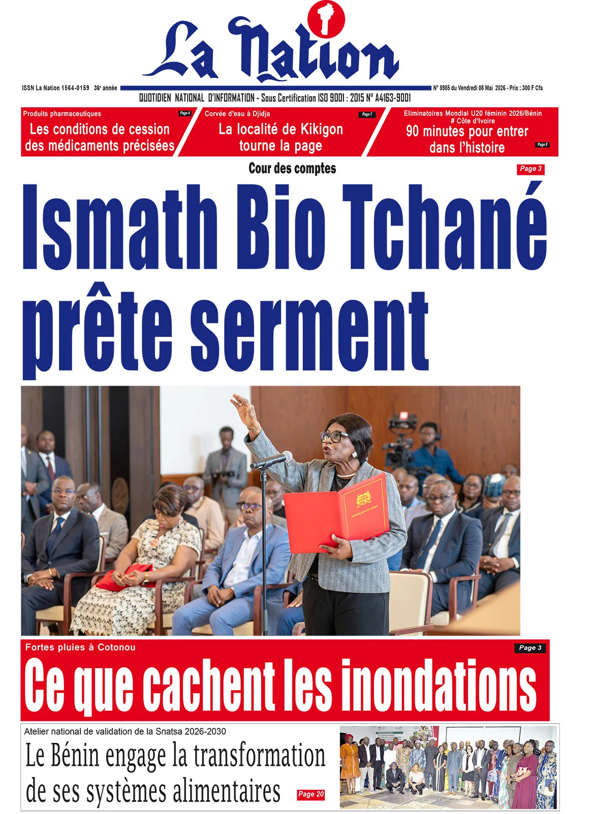 Quotidien '' LA NATION '' du 08 Mai 2026