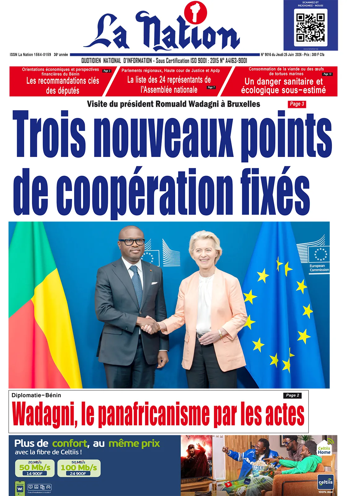 Quotidien '' LA NATION '' du 25 Juin 2026