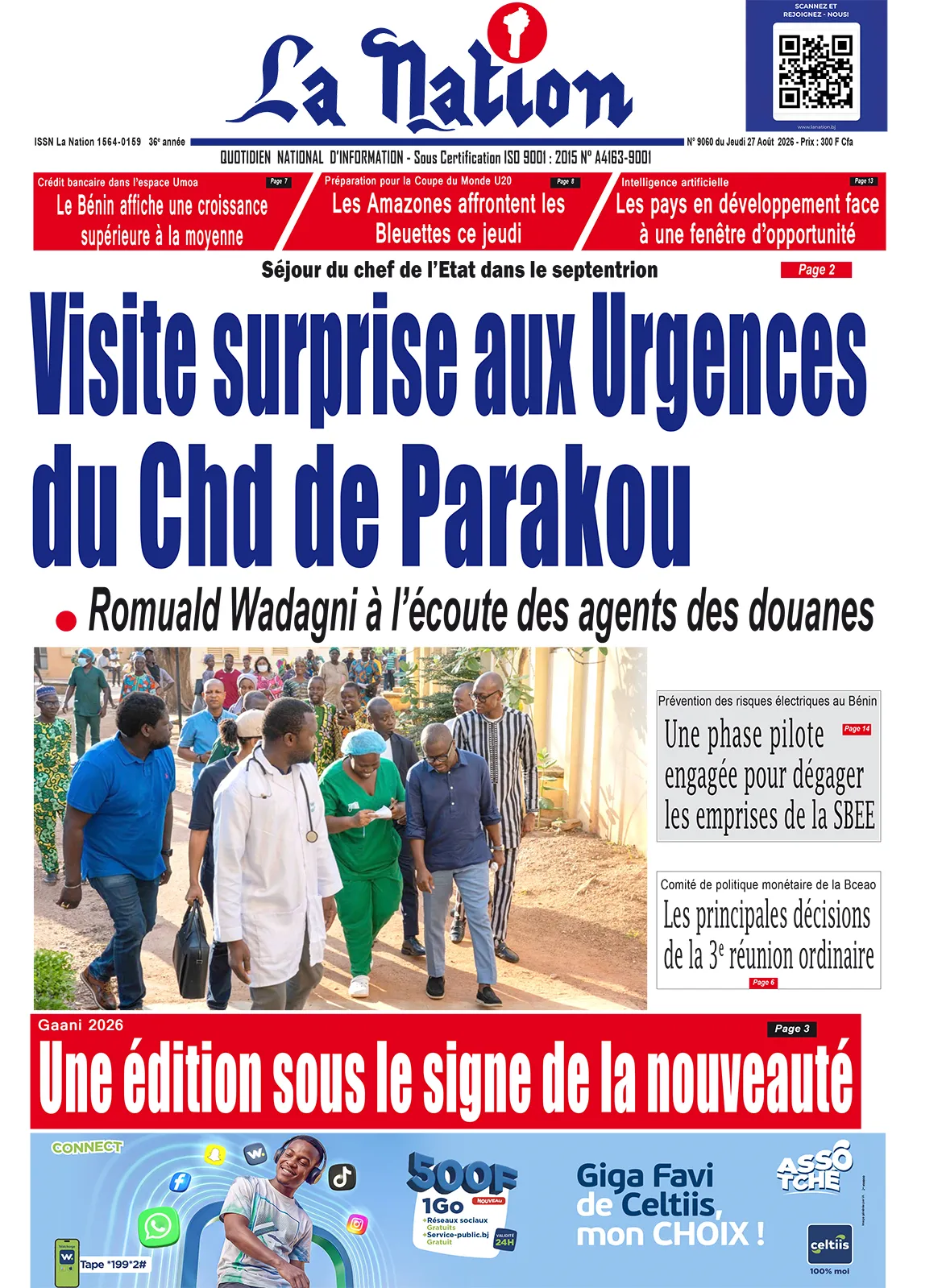 Quotidien "La Nation" du 27 Août 2026