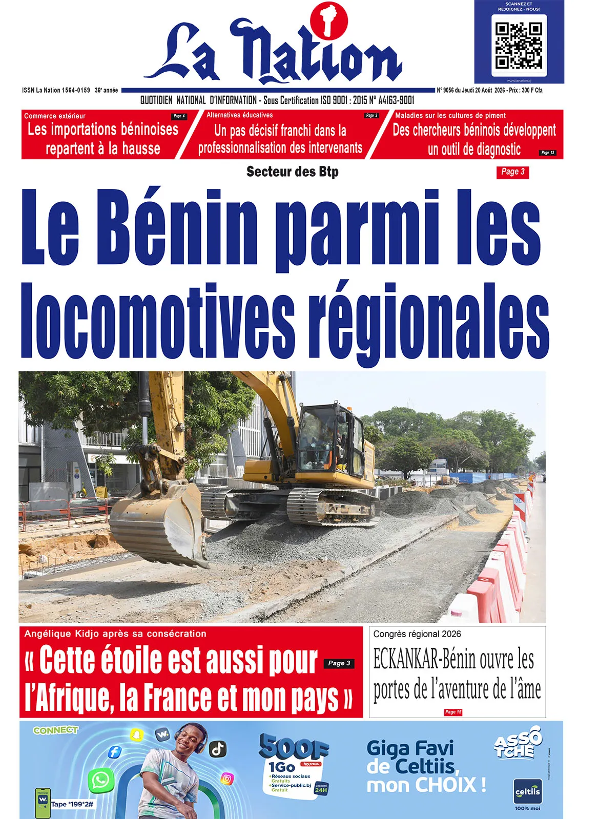 Quotidien "La Nation" du 20 Août 2026
