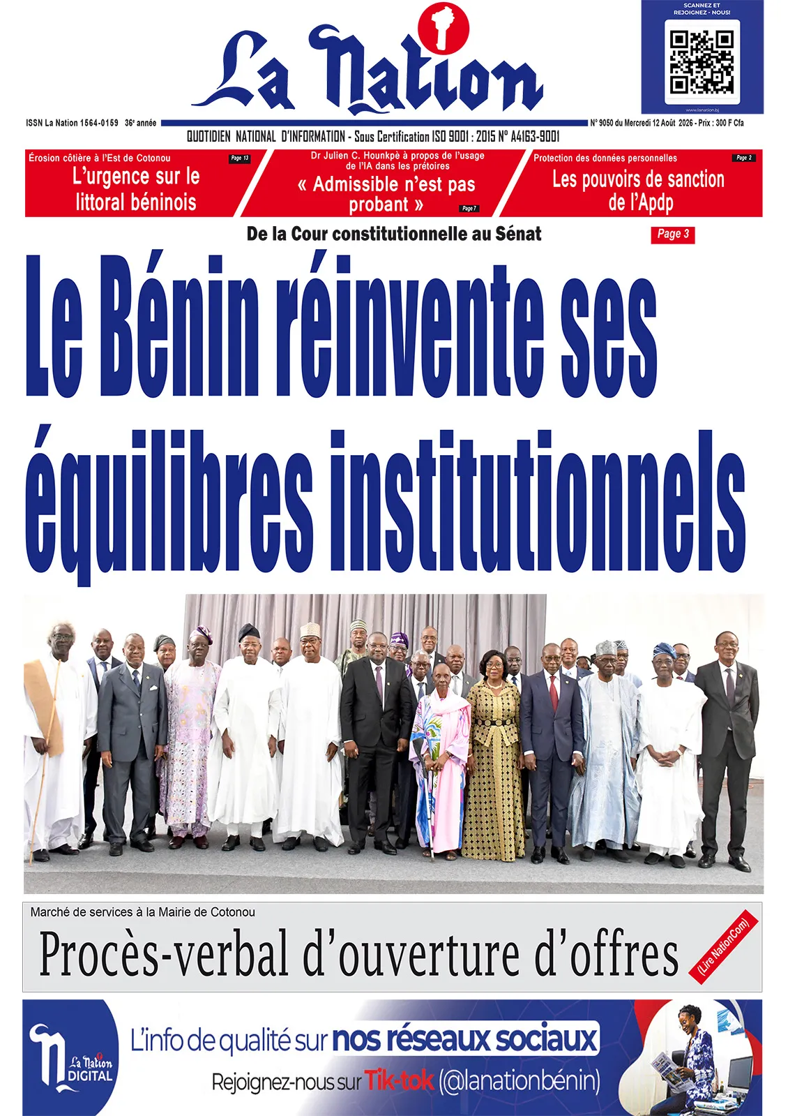Quotidien "La Nation" du 12 Août 2026