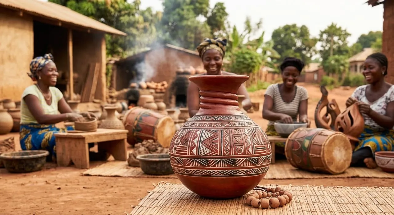 Pendant longtemps, sa production était essentiellement destinée aux besoins domestiques et aux cérémonies. Jarres à eau, récipients pour les préparations traditionnelles et marmites constituaient l’essentiel de son activité
